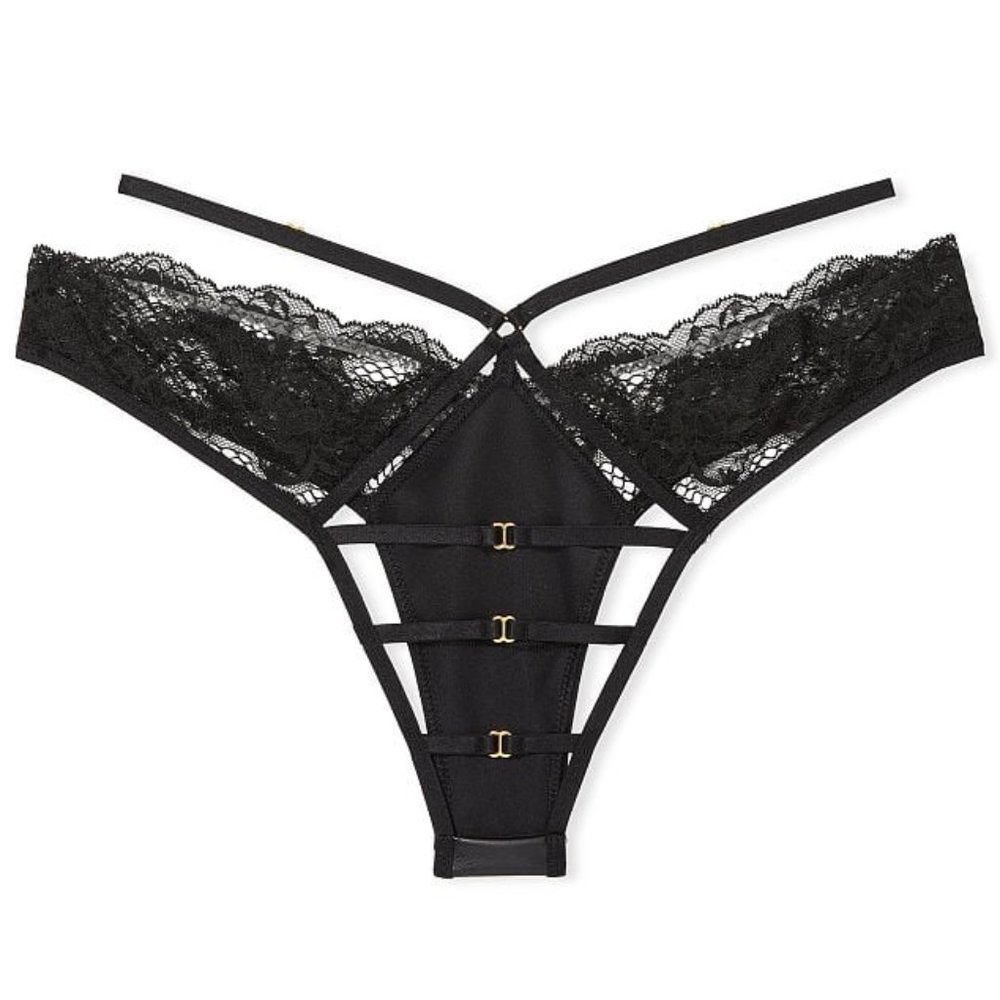 Victoria's Secret Open Back Strappy Fishnet Cheeky